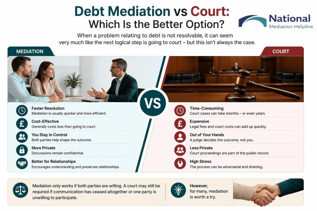 Debt Mediation vs Court: Which Is the Better Option Camborne